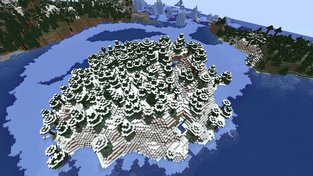 20 Best Minecraft Island Seeds In 2024 Snowy Taiga Island