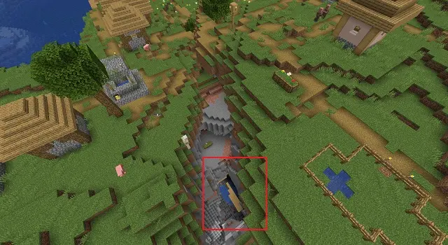 30 Best Minecraft Village Seeds 2024 Exposed Mineshaft Next To Village